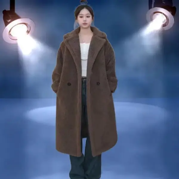 Caterpillar-style Long Coat Women's Faux Fur Jacket Caterpillar-style Long Coat Women's Faux Fur Jacket