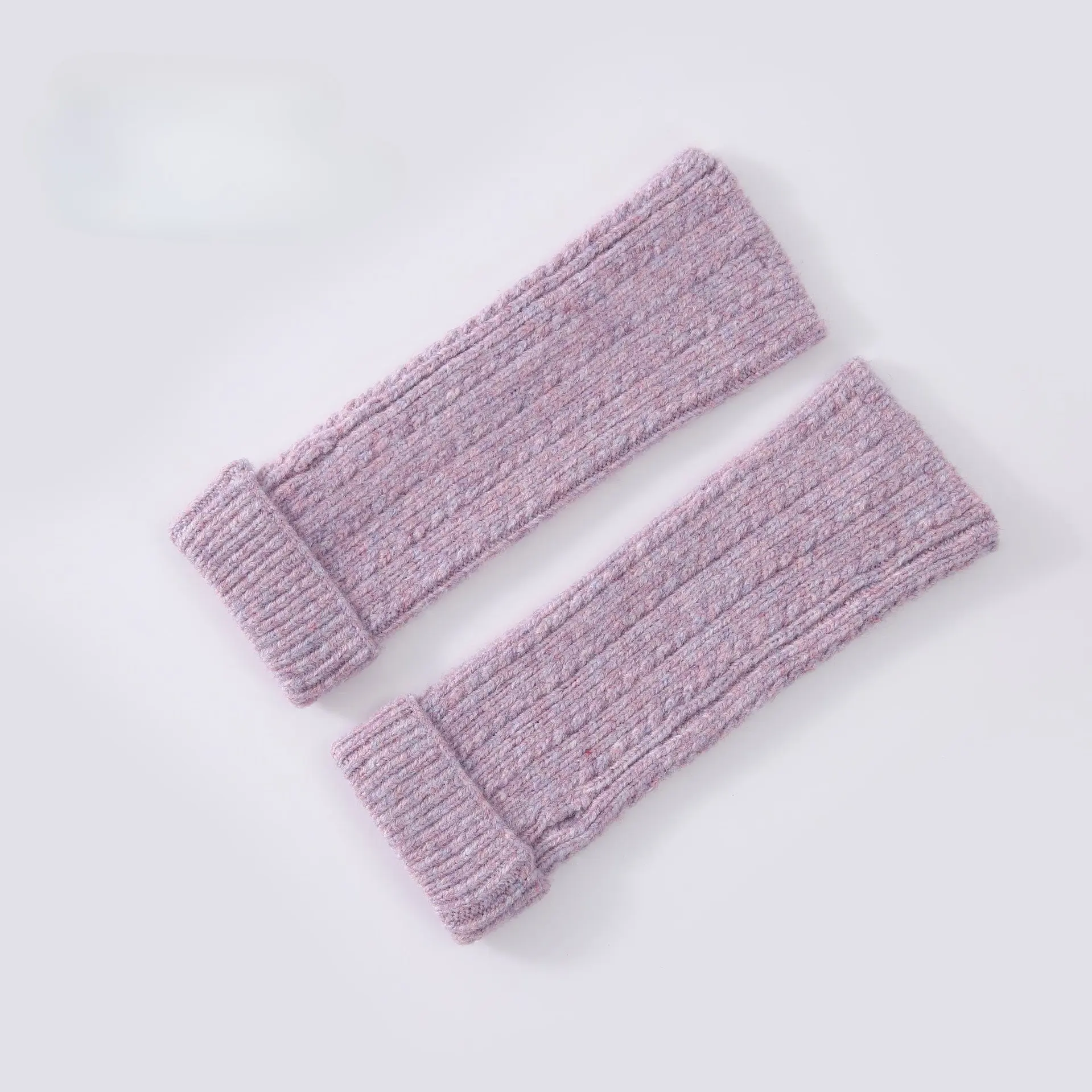 Warm Windproof Wool-Blend Fingerless Thermal Gloves