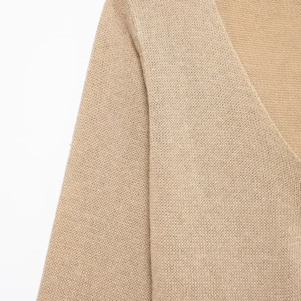 Summer Lady Temperament Fashion Deep V-neck Hollow Knitted Dress