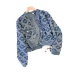 Loose-fitting Cropped Jacket For Petite Women