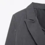 460ff94a-238c-4209-b81d-1458cc5b92a9.webp Tailored French-Style Double-Breasted Blazer Jacket - Gray