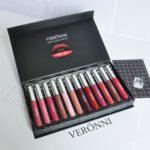 Long-Lasting 12 Lipstick Gift Box Set with Non-Stick Cup