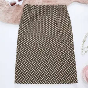 Fine Shimmering Plaid Sheath Skirt for Sleek Straight Fit