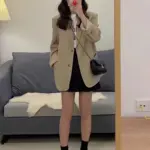 479378a5-080f-4690-a225-dcd5a28bb9aa.webp High-End Korean-Style British-Style Khaki Suit Jacket