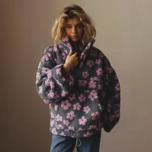 Thick Fleece Hoodie for Women with Pockets, Loose Fit