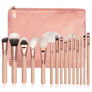 Smooth Application 15-Piece Makeup Brush Set with Bag