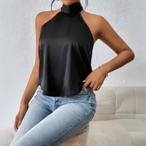 Womens Halterneck Tank SpringSummer New Arrival Backless Stylish Top