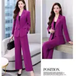 Business Suit Wide Leg Pants Two-piece Suit For Women