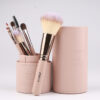 Soft Artificial Fiber Makeup Brush Set with Aluminum Handles