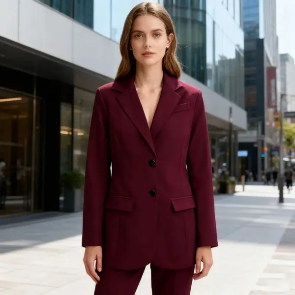 Tailored Warmth for Fall & Winter Women’s Blazer, V-Neck Tailored Warmth for Fall & Winter Women’s Blazer, V-Neck