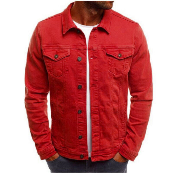 Casual Men Jacket Denim Button Shirt Casual Men Jacket Denim Button Shirt