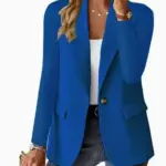 49a76691-6bd5-4e28-a3bb-f1378fa06a81.webp Commuter-Ready Pleated Blazer for Women, Button-Front Cuff