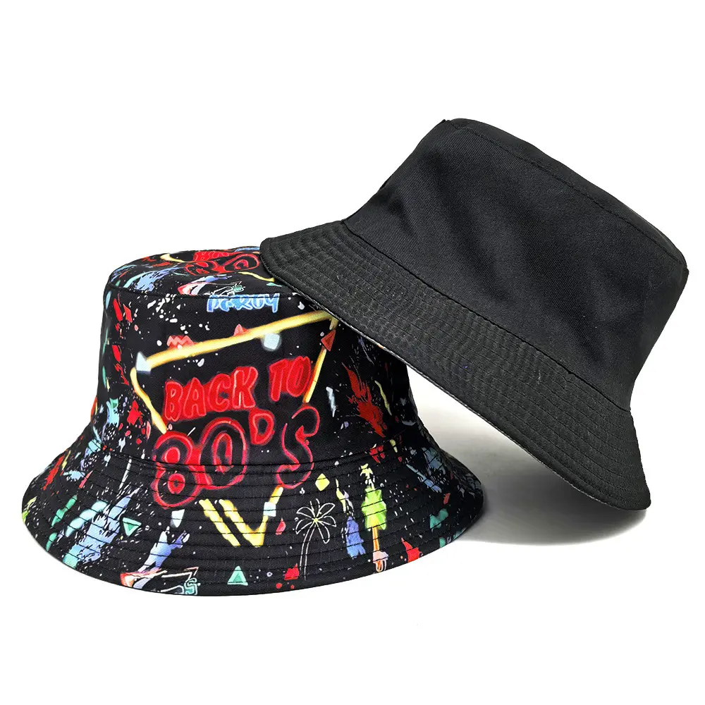 Spring Printed Fisherman Hat Reversible Bucket Hat Spring Printed Fisherman Hat Reversible Bucket Hat