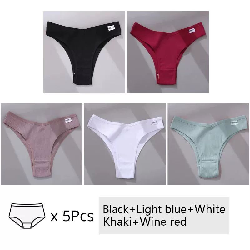 Everyday Comfort 5-Pack Cotton Panties - Medium High Waist