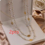 Retro Multi-layer Pearls Necklace Fashion Long Sweater Chain Versatile Accessories For Women