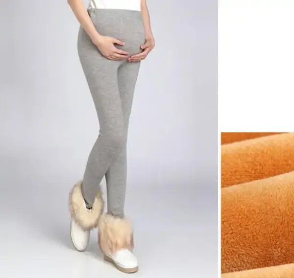 Pregnant Women Thickened Plus Velvet Winter Warm Pants Cotton Trousers Leggings