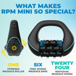 Rechargeable Mini Rolling Percussive Massager for Deep Tissue 3-Speed Spin