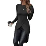 Figure-Hugging Drapey Milk Silk T-Shirt for Women - Slim Fit