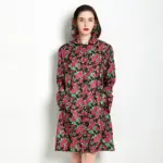 Rose Trench Coat Mid-length Women