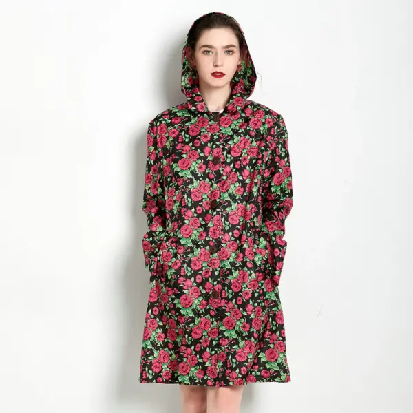 Rose Trench Coat Mid-length Women