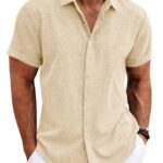 4b5f4a09-638f-41e0-9d92-357c902fe791.jpg Breathable Men’s Linen-Look T-Shirt with Standing Collar
