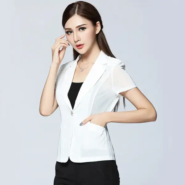 Lightweight Women’s Summer Suit Jacket with Short Sleeves