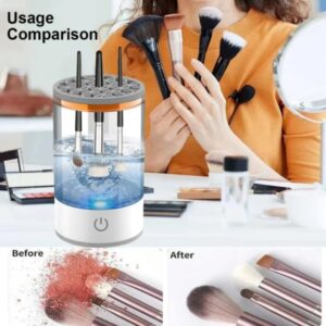 Deep Clean Makeup Brush Cleaner with 7000 RPM USB Rotating Spinner