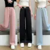 New Loose Slim Versatile Fashionable Herringbone Wide-leg Pants For Women