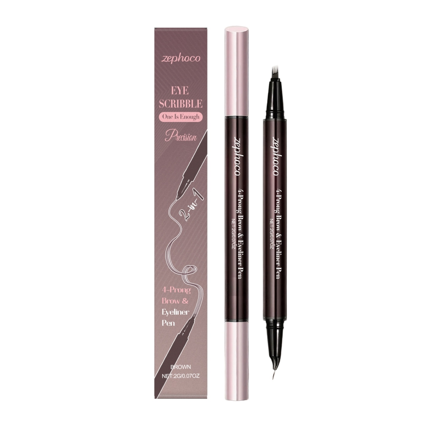 Two-in-One Liquid Eyebrow Pencil for Defined Brows