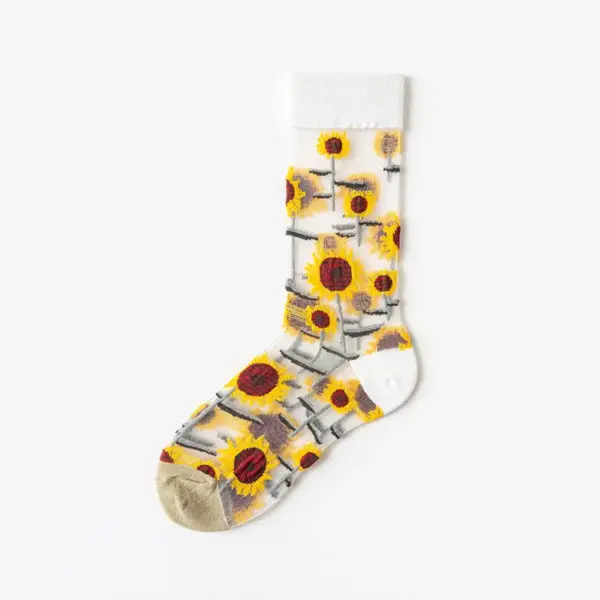 Summer New Thin Glass Silk Fashion Socks