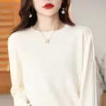 Women's Simple Crew-Neck Pullover Knit Sweater