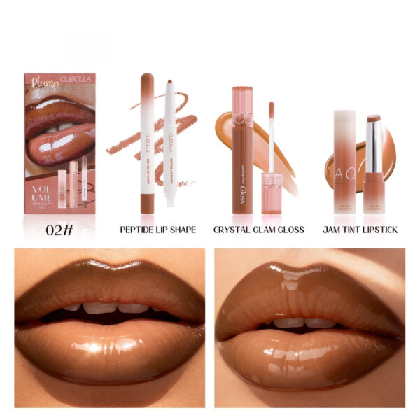 Waterproof Dewy Makeup Set Eyeliner & Lip Gloss Set