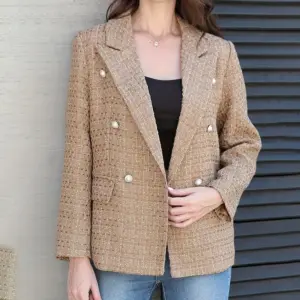 Stylish And Elegant Plaid Tailored Blazer