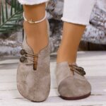 Comfortable Square Toe Slip-On Sandals, Flat Rubber Sole