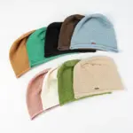 Breathable Knitted Linen Fisherman Hat With A Leather Patch Label