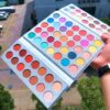 63-Color Glazed Eyeshadow Palette for Versatile Eye Looks