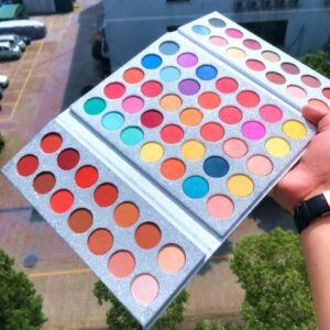 63-Color Glazed Eyeshadow Palette for Versatile Eye Looks