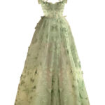 515717e4-3430-4c3d-af5e-3a0df52a6c3e.jpg Princess Bridesmaid Wedding Dress in Light Green Purple - Polyester