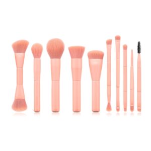 Consistent Everyday Makeup with 10-Piece Brush Set, Nylon Bristles Consistent Everyday Makeup with 10-Piece Brush Set, Nylon Bristles