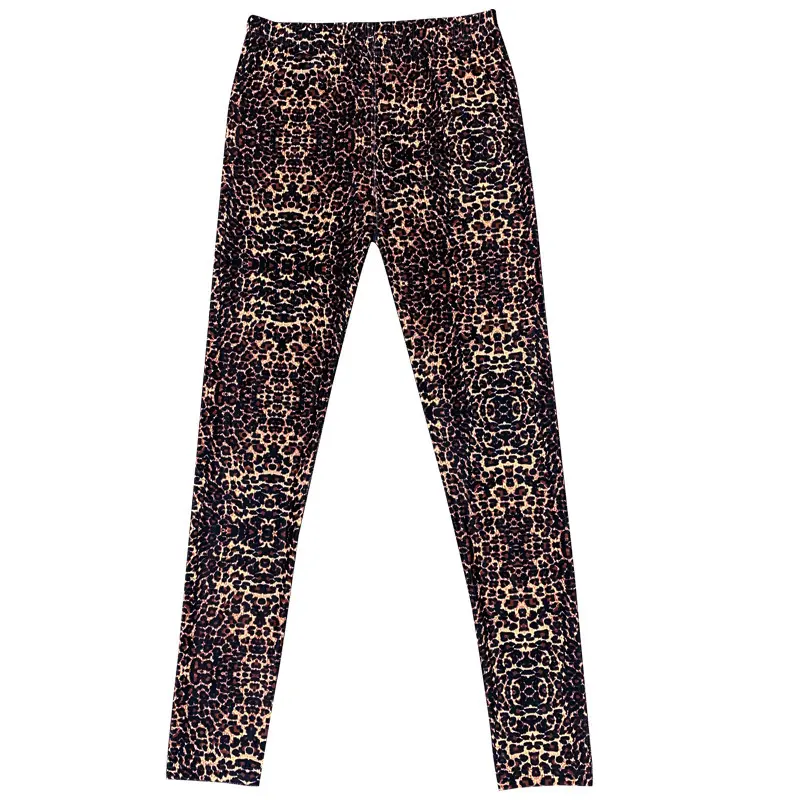 Breathable Leopard Print Milk Silk Leggings for Women