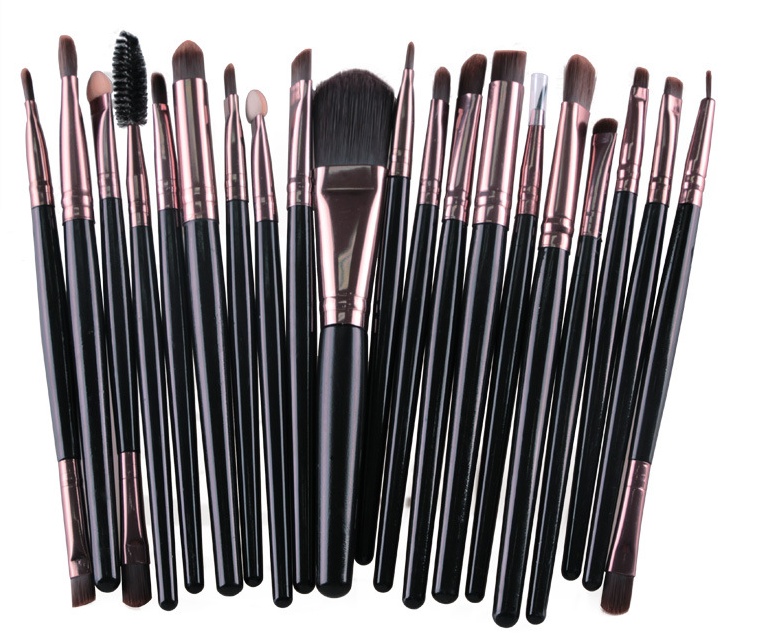 Soft Corrugated Nylon Wool Makeup Brush Set, 16 cm Handles