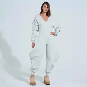 Sexy Long-sleeve Bodycon Jumpsuit With A Tight-fitting V-neck