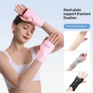 Adjustable Steel-Plate Wrist Brace with Breathable Mesh for Sports