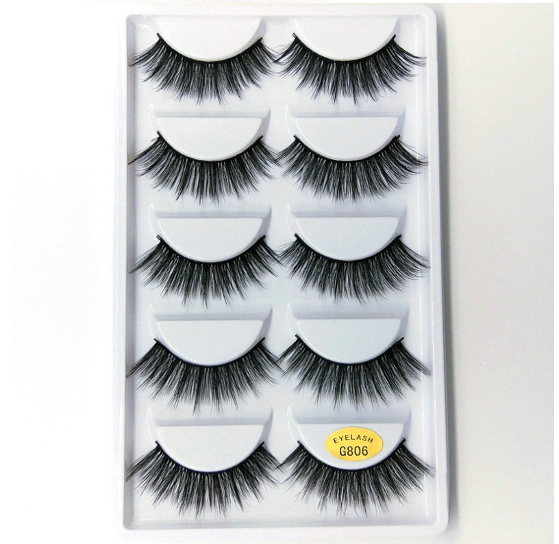 3 D Mink Hair False Eyelashes for Fuller Thick Section Look (5 Pairs) 3 D Mink Hair False Eyelashes for Fuller Thick Section Look (5 Pairs)