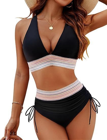 High Waist Bikini Set for Women, Split Brief Swimsuit High Waist Bikini Set for Women, Split Brief Swimsuit