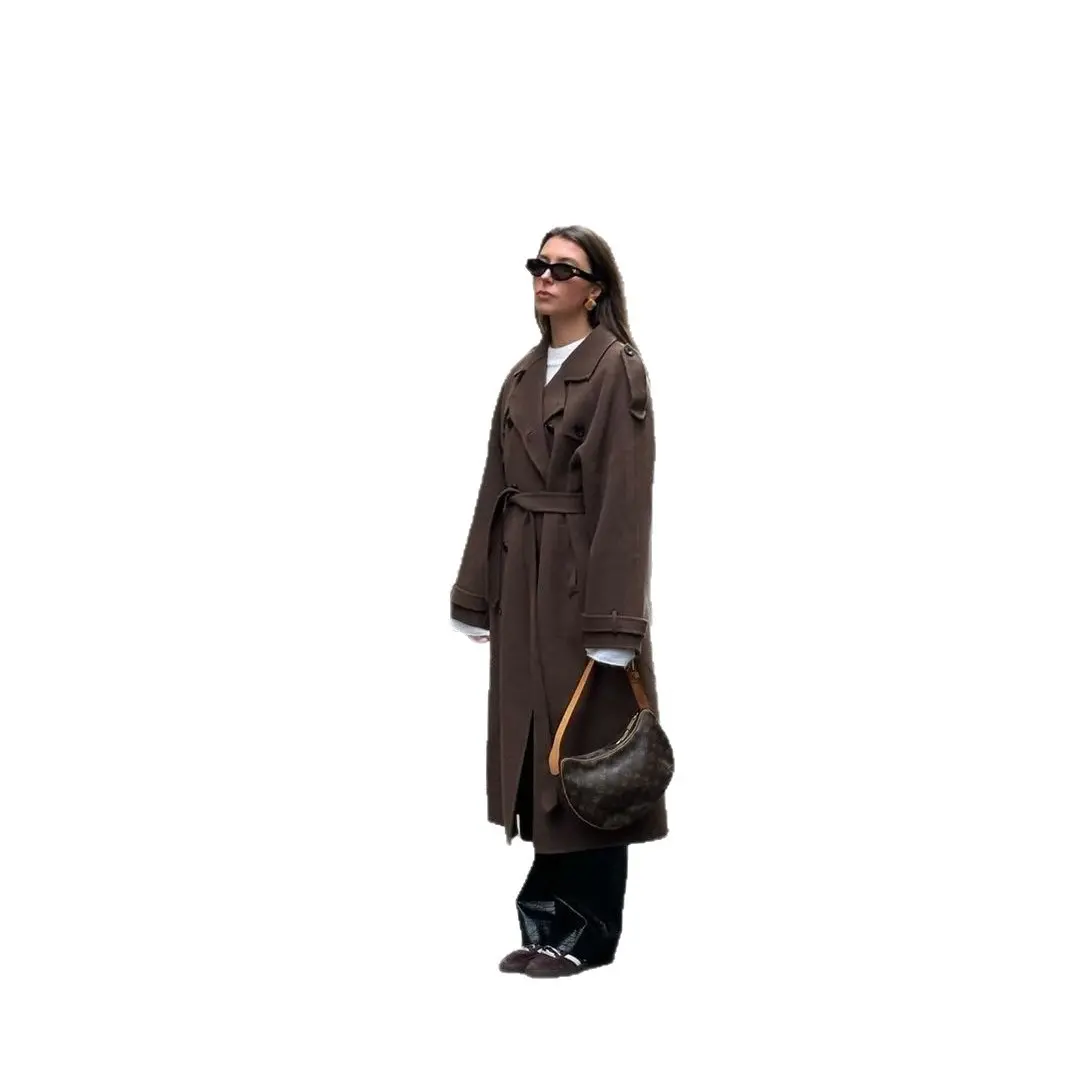 Everyday Warm Wool-Blend Long Coat for Women with Buttons Everyday Warm Wool-Blend Long Coat for Women with Buttons