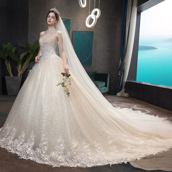 Lightweight Polyester Wedding Dress with Flax Lining Lightweight Polyester Wedding Dress with Flax Lining