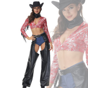 Halloween Cowboy Cosplay Costume for Women Gothic West Outfit