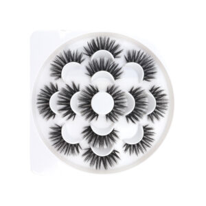 3 D False Eyelashes Set (7 Pairs) for Fuller, Dimensional Eyes
