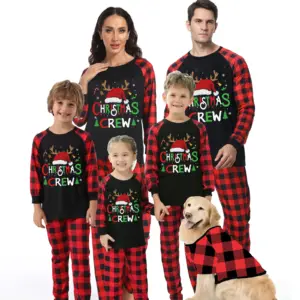 Coordinated Holiday Parent-Child Pajama Set in Polyester